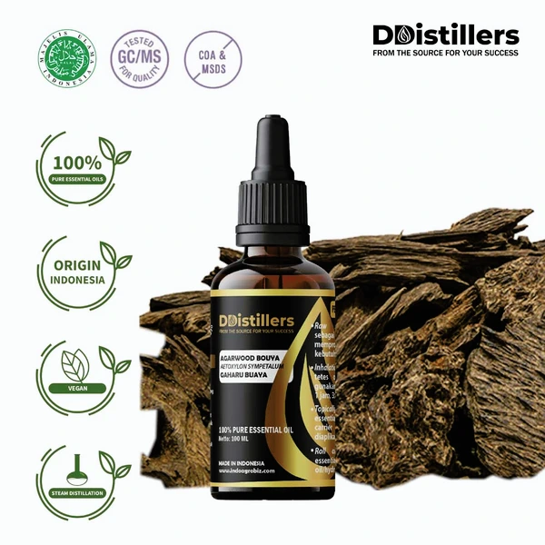 Agarwood Bouya / Gaharu Buaya Essential Oil Pure 100%, 50-100ML GS