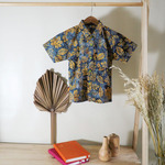 Kemeja Anak Batik Tie Dye Motif Black Gold