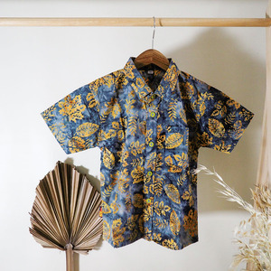 Kemeja Anak Batik Tie Dye Motif Black Gold