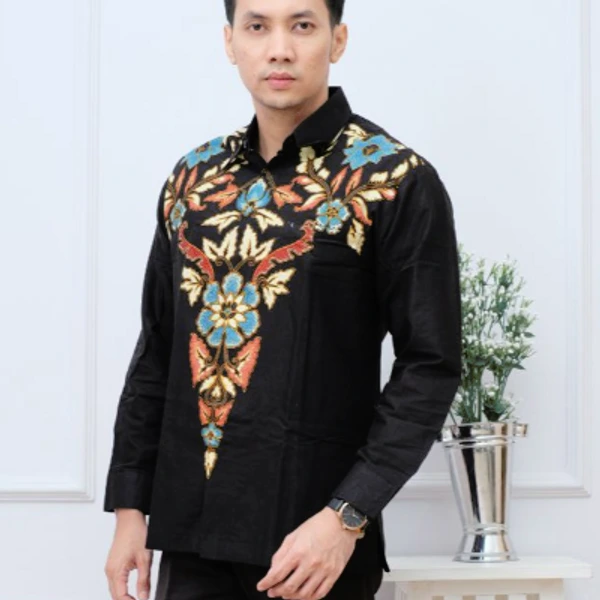 Kemeja batik lengan panjang puring  asmarana