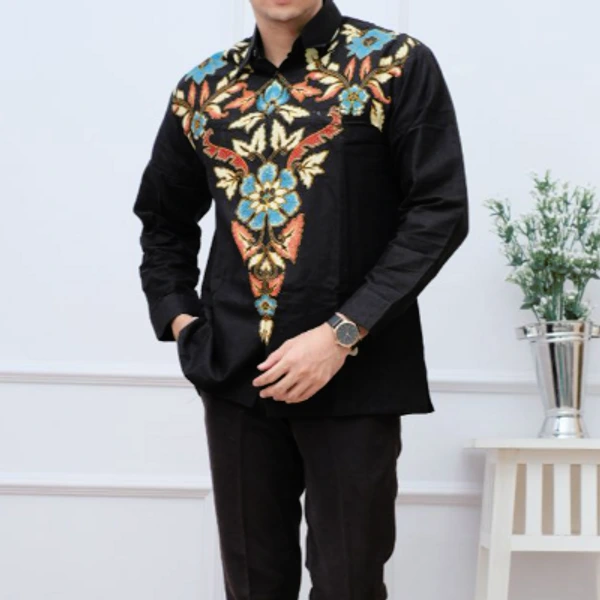 Kemeja batik lengan panjang puring  asmarana