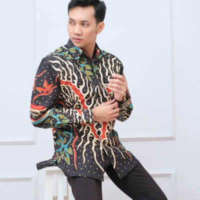 Kemeja batik lengan panjang puring  arka