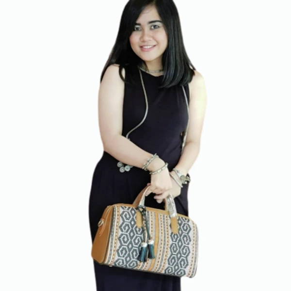 LONAN BAG Tenun Boti Mix Kulit Sapi Asli