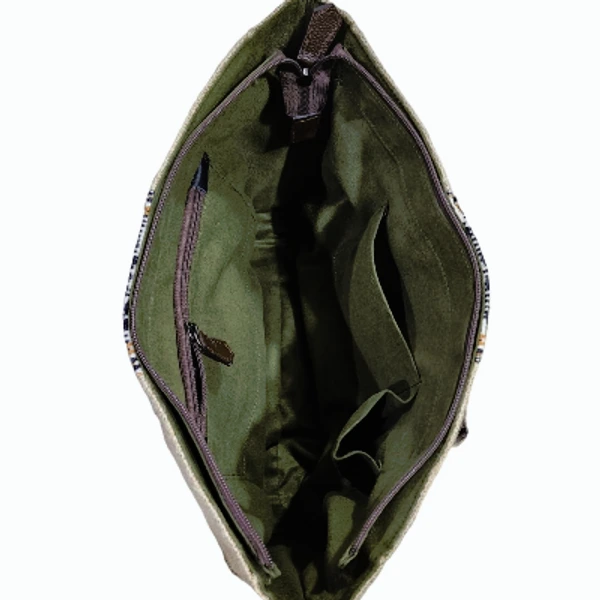 TAS TOS BAG Tenun Boti Mix Goni dan Kulit Sapi Asli