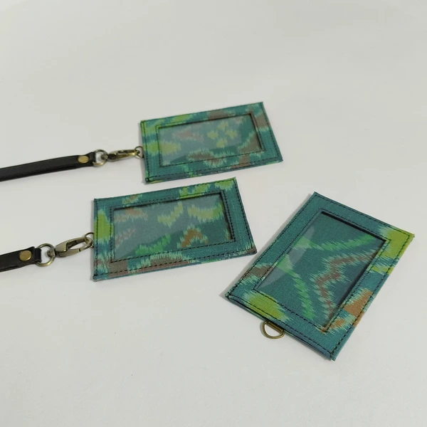 UWAISGEN ID Card Holder Lanyard Endek Etnik Bali 1 ply