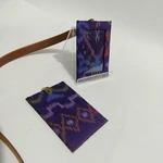 UWAISGEN ID Card Holder Lanyard Endek Etnik Bali 1 ply