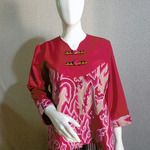 Blouse Lurik tangan panjang