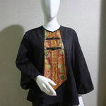 Blouse Lurik tangan panjang