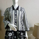 Blouse Lurik tangan panjang