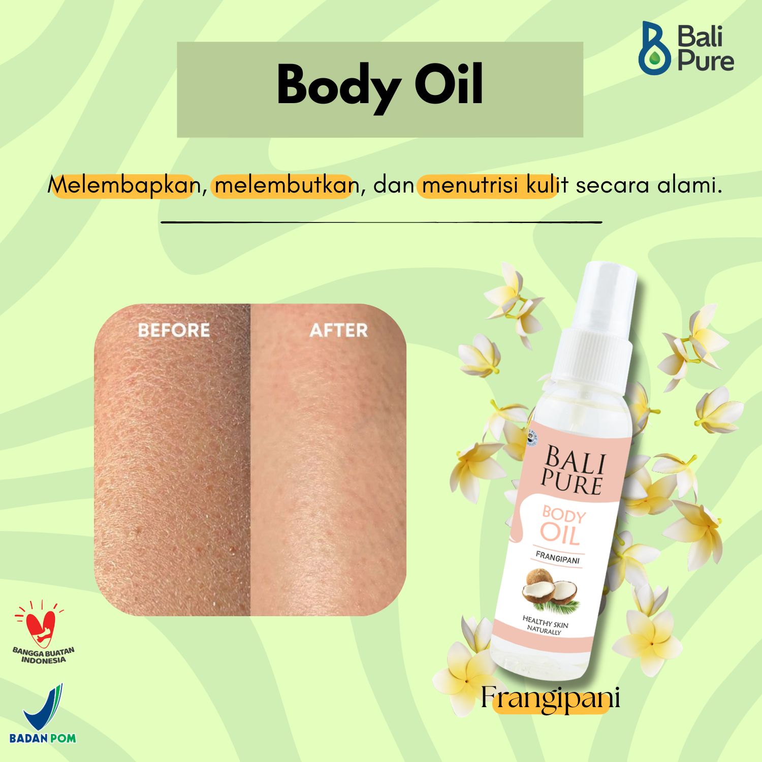 Bali Pure Home Industry Body Oil 100 ml BPOM