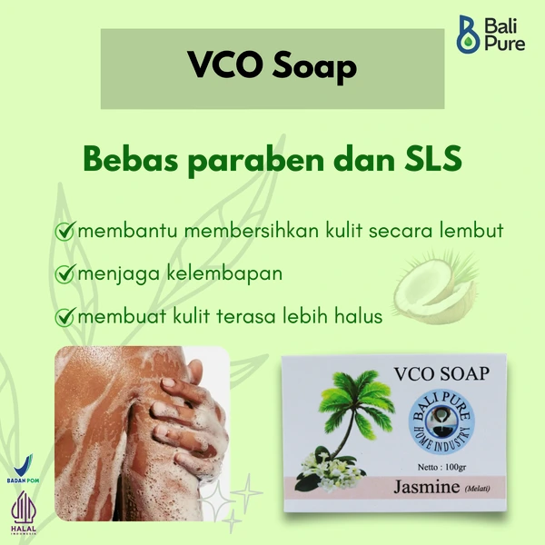Bali Pure Home Industry VCO Soap Jasmine 100 gr BPOM
