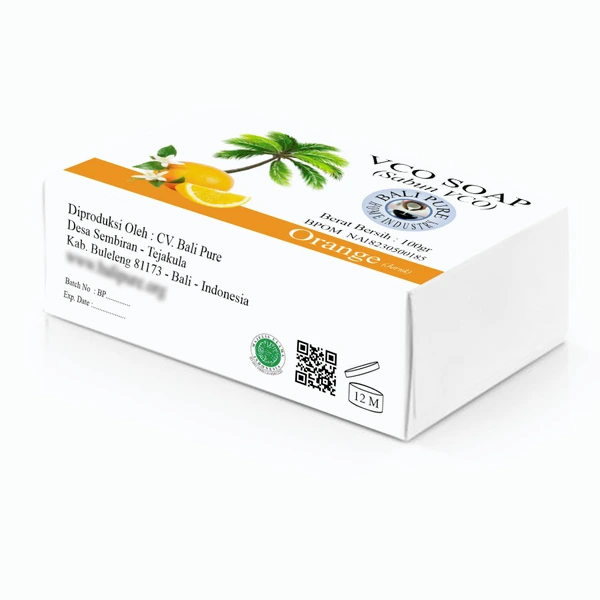Bali Pure Home Industry VCO Soap Orange 100 gr BPOM
