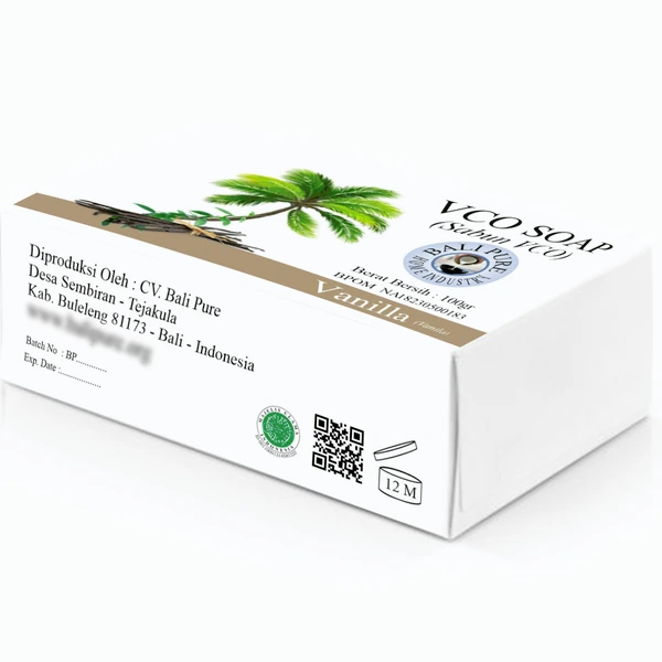 Bali Pure Home Industry VCO Soap vanilla  100 gr BPOM