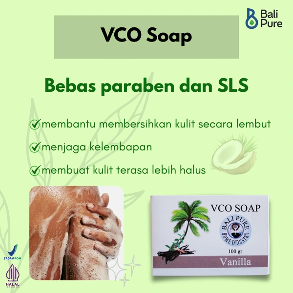 Bali Pure Home Industry VCO Soap vanilla  100 gr BPOM