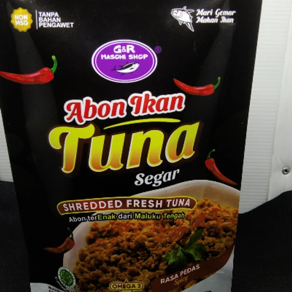 Abon ikan tuna segar rasa pedas 100 gr