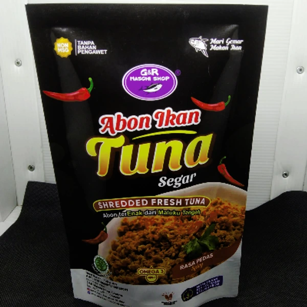 Abon ikan tuna segar rasa pedas 100 gr