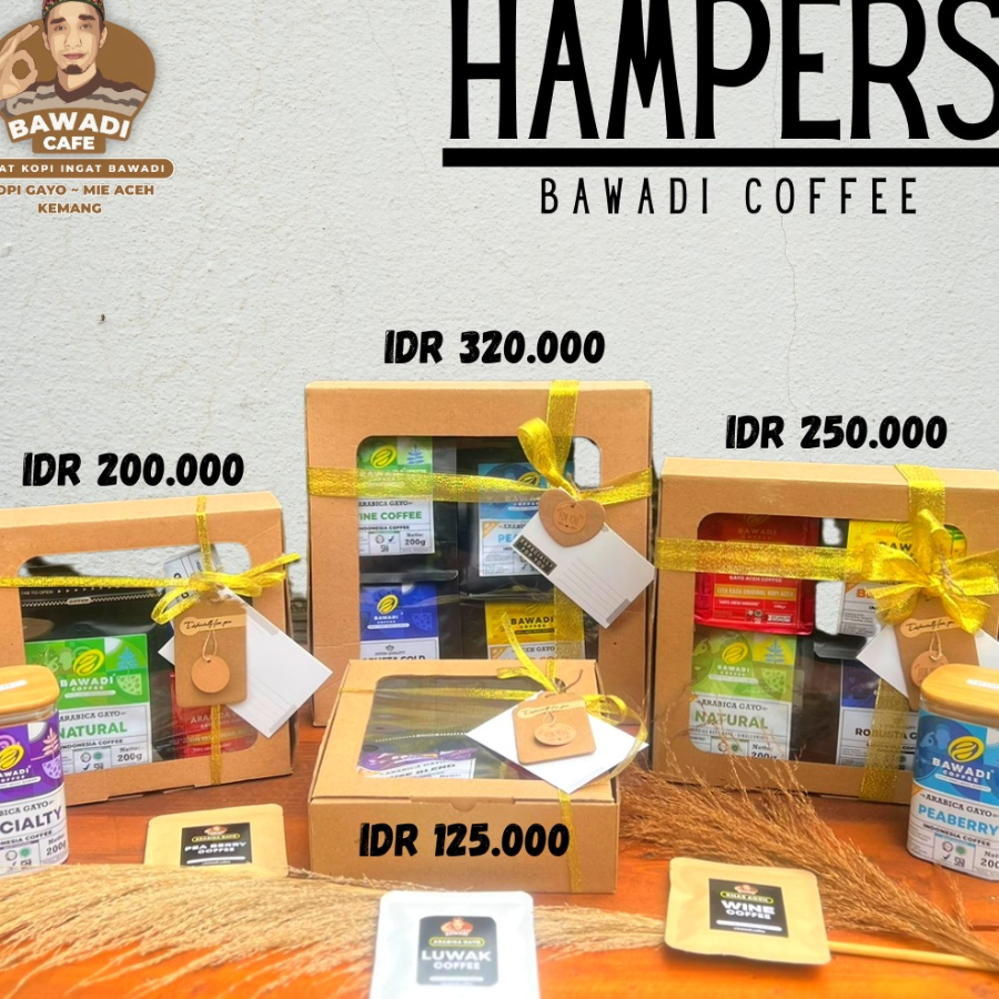 Hampers Parcel Hadiah Gift Bawadi Coffee Kopi (Paket B)