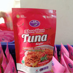 abon ikan tuna rasa pedas manis