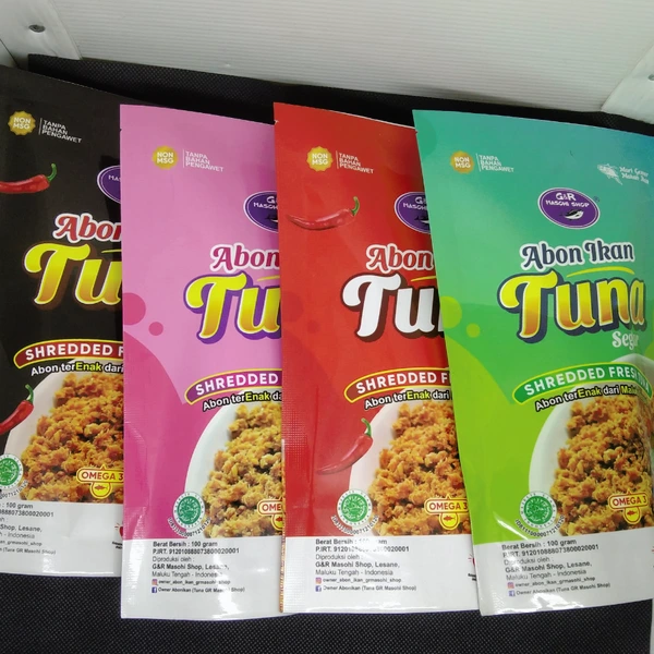 abon ikan tuna rasa pedas manis
