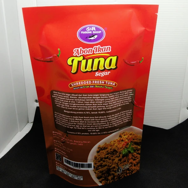 abon ikan tuna rasa pedas manis