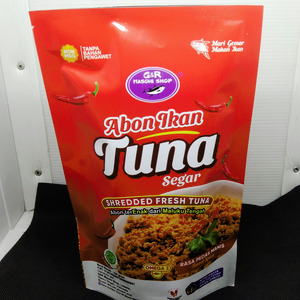 abon ikan tuna rasa pedas manis