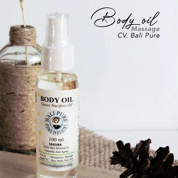 Bali Pure Home Industry Body Oil 100 ml Frangipani BPOM