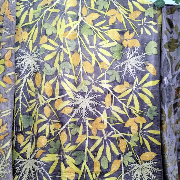 Kain Ecoprint Sutra Murni