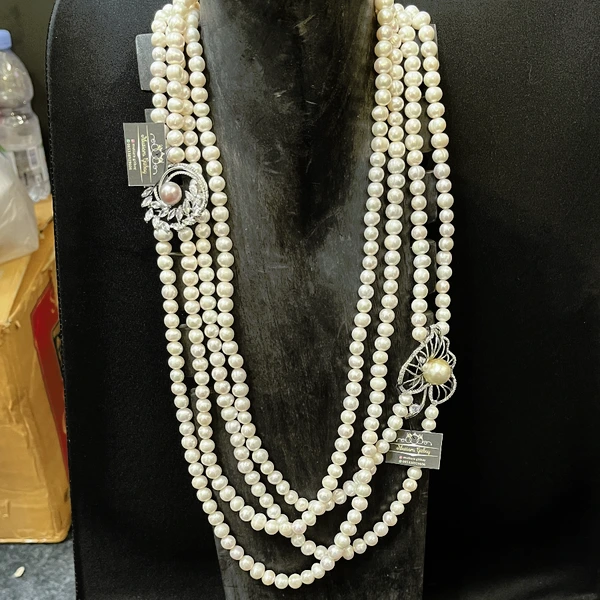 Kalung Dua Untai Mutiara Laut mix Tawar