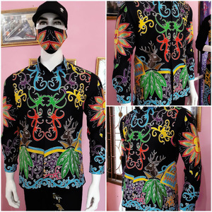 Kemeja Pria Motif Samora Kendayang