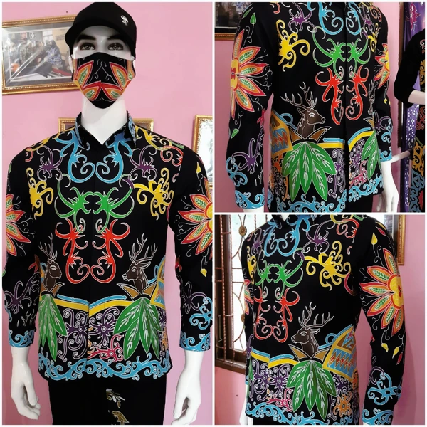 Kemeja Pria Motif Samora Kendayang