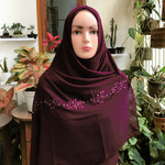 Jilbab Sulam Pashmina Instan