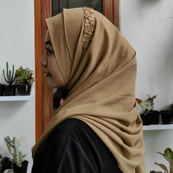 Jilbab Sulam Pashmina Instan
