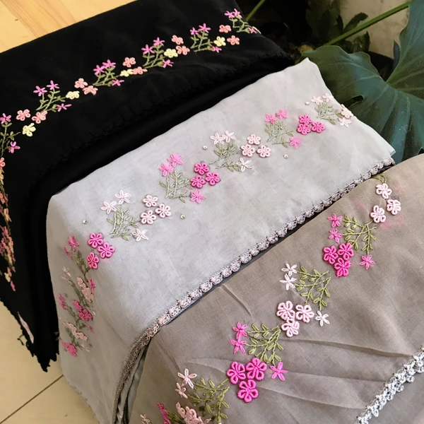 Jilbab Sulam Keliling Motif 3