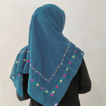 Jilbab Sulam Strimin Duoble