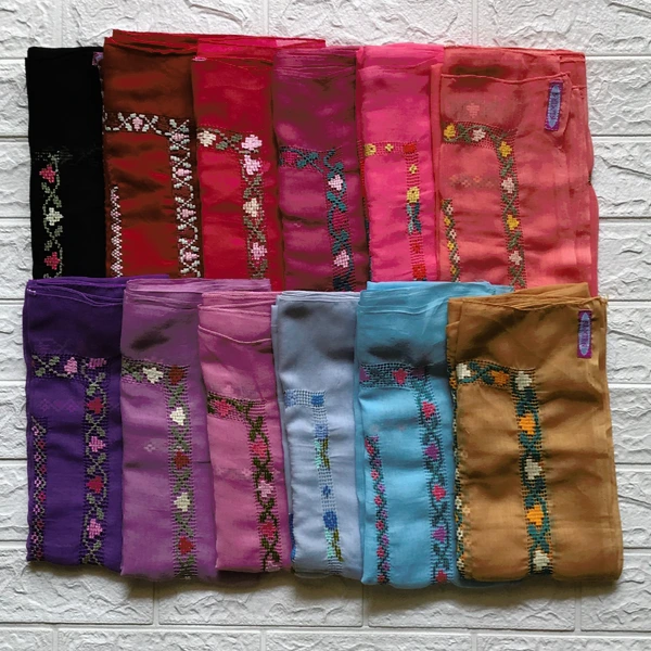 Jilbab Sulam Strimin Duoble