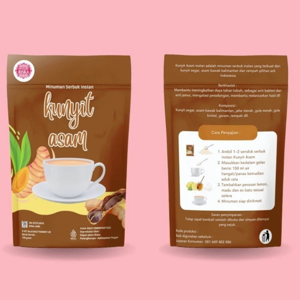 Minuman Kunyit Asam serbuk Instan