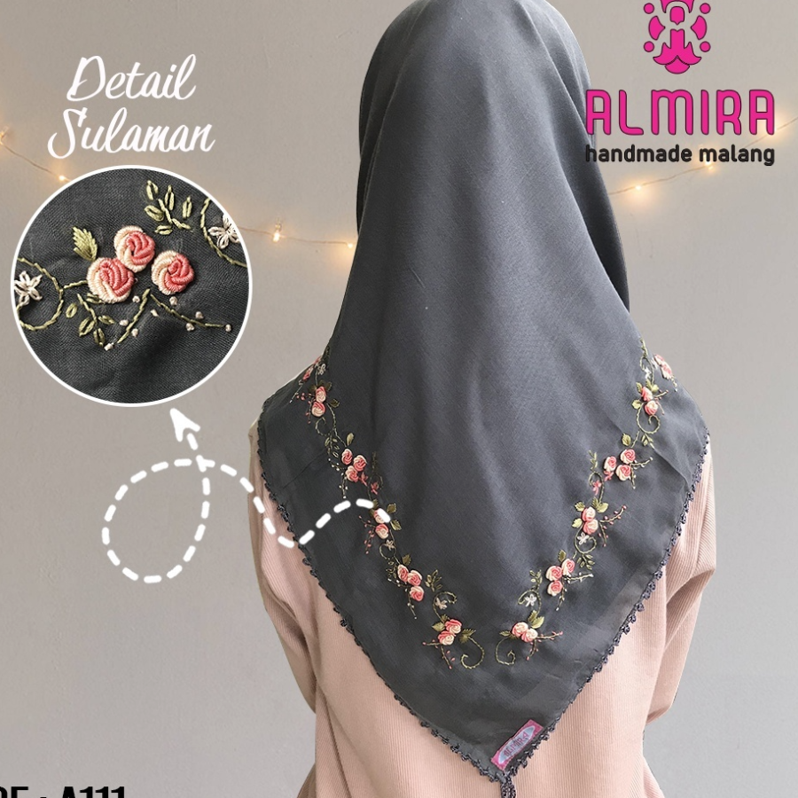 Jilbab Sulam Keliling Motif 4