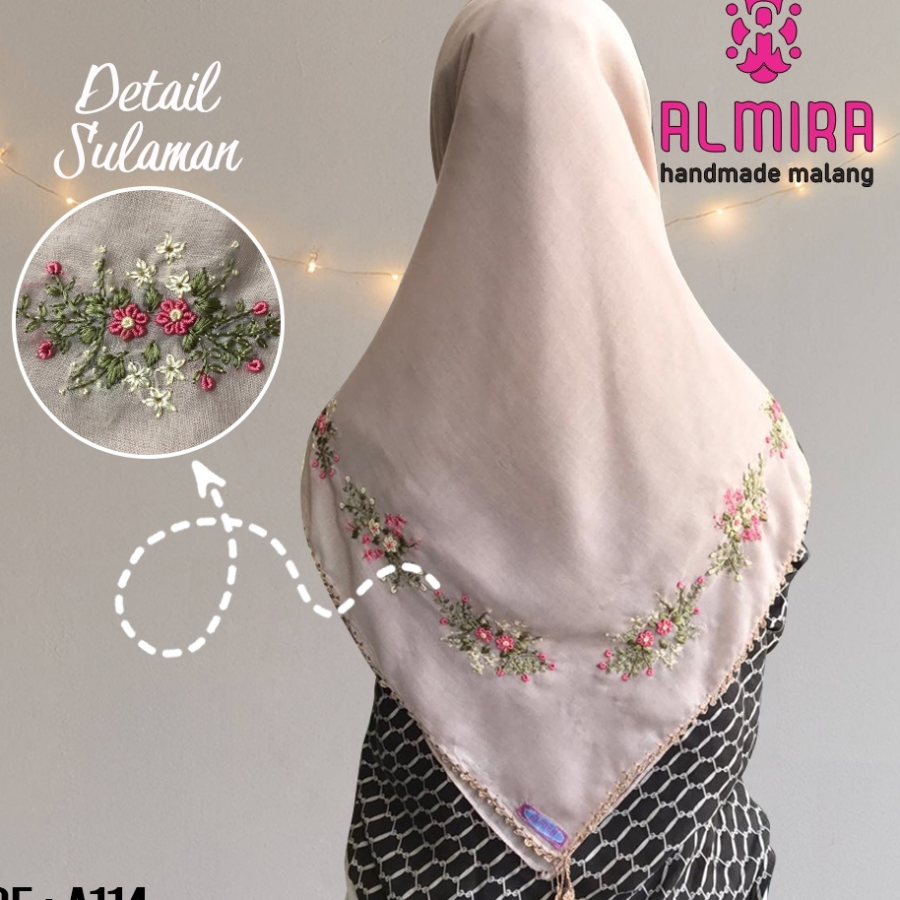 Jilbab Sulam Keliling Motif 5