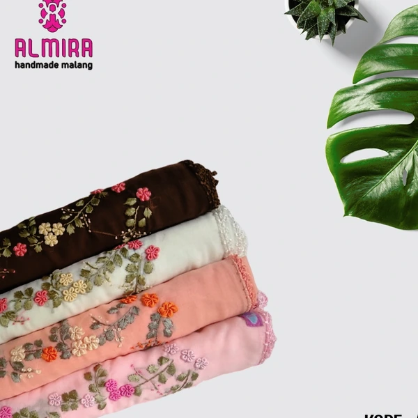 Jilbab Sulam Keliling Motif 6