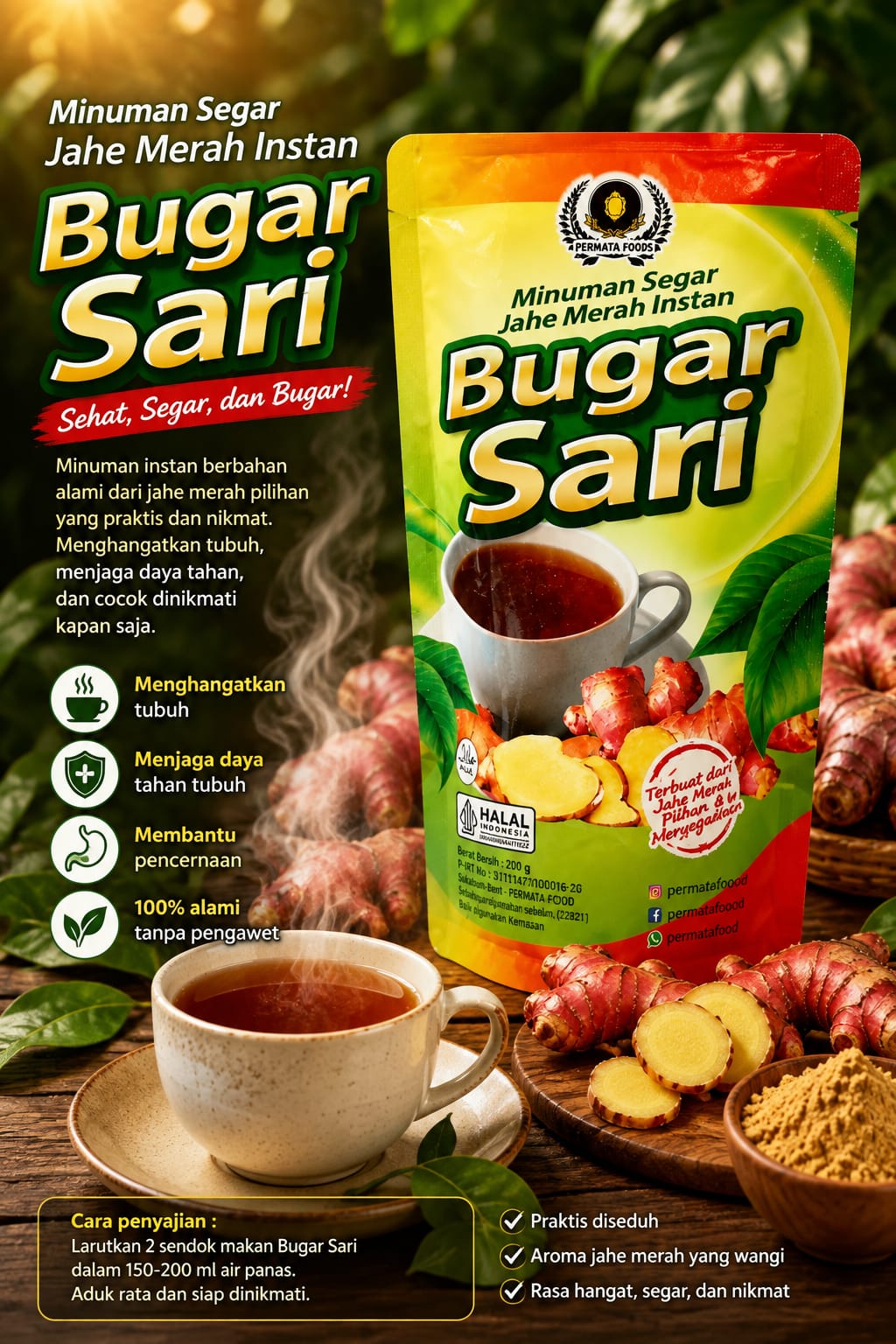 Sari Jahe Merah Instan