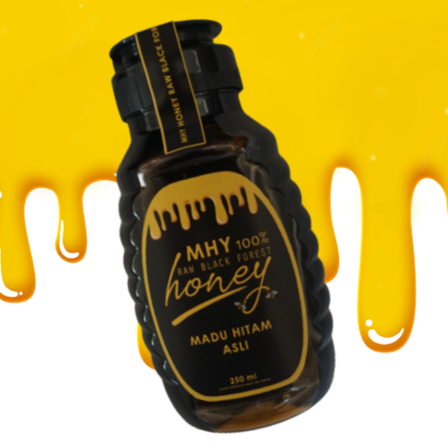 Madu Hitam Murni | MHY Honey Raw Black Forest 250 ml | 100% Madu Asli