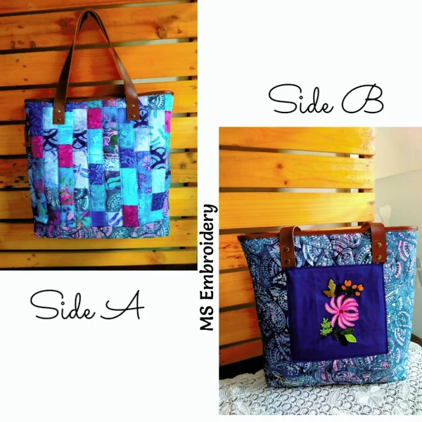 Totebag Hand Bag Tas Sulam Kombinasi Patchwork C