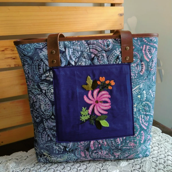 Totebag Hand Bag Tas Sulam Kombinasi Patchwork C