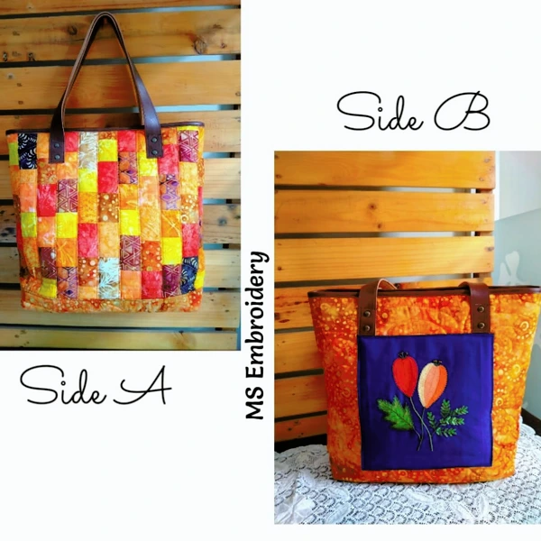 Totebag Hand Bag Tas Sulam Kombinasi Patchwork D