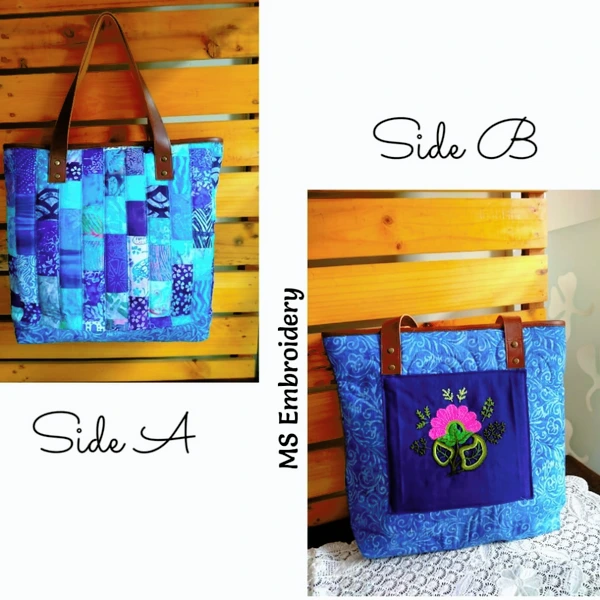 Totebag Hand Bag Tas Sulam Kombinasi Patchwork E
