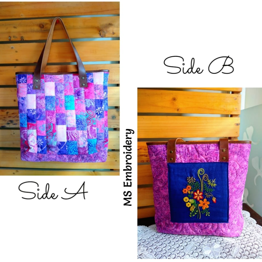 Totebag Hand Bag Tas Sulam Kombinasi Patchwork F