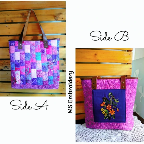 Totebag Hand Bag Tas Sulam Kombinasi Patchwork F
