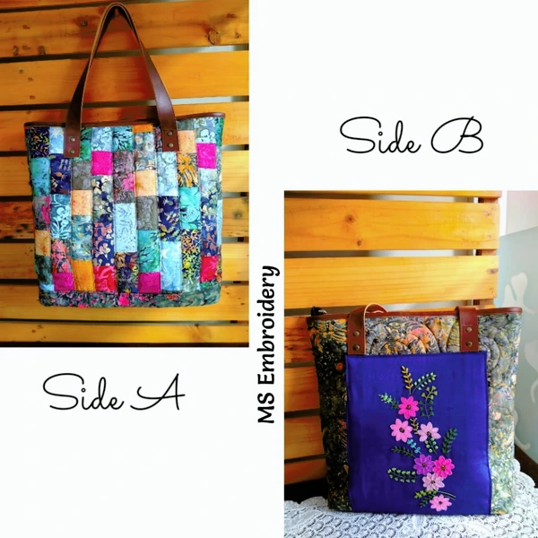 Totebag Hand Bag Tas Sulam Kombinasi Patchwork G
