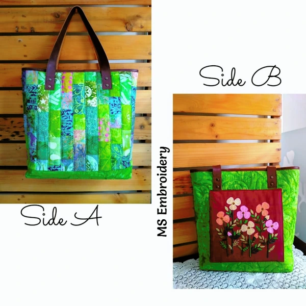 Totebag Hand Bag Tas Sulam Kombinasi Patchwork H