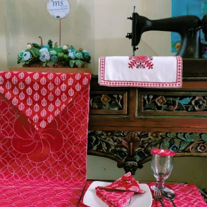 Taplak Meja Makan Sulam Sashiko